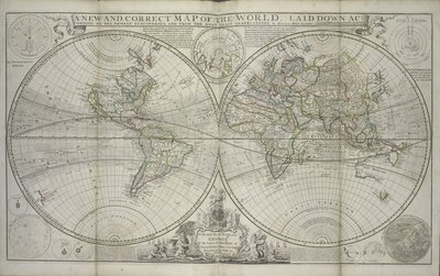 A new and correct map of the world laid down according to the newest discoveries and from the most exact observations by Hermann Moll